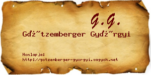 Götzemberger Györgyi névjegykártya